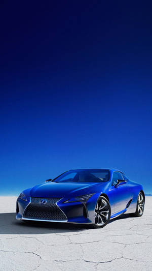 Lexus Lc 500h Structural Blue Wallpaper