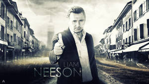 Liam Neeson Giving Thumbs Up - Fan Art Wallpaper