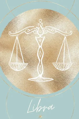 Libra Gold And Blue Wallpaper