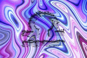 Libra Symbol Embossed Wallpaper