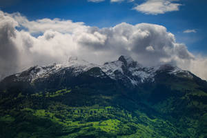 Liechtenstein Mountain And Clouds Wallpaper