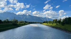 Liechtenstein Rhine River Wallpaper