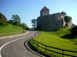 Liechtenstein Vaduz Castle Road Side Wallpaper
