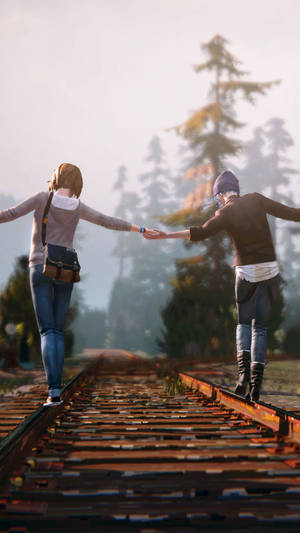 Life Is Strange Friends At Track Wallpaper