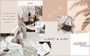 Light And Airy Mood Board Wallpaper