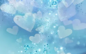 Light Blue Awesome Heart Wallpaper