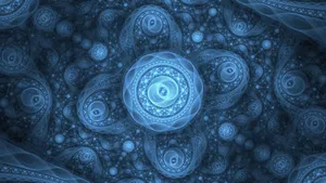 Light Blue Plain Psychedelic Patterns Wallpaper