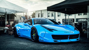 Light Blue Sports Car Wallpaper