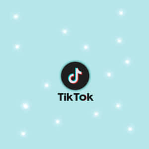 Light Blue Tiktok Logo Wallpaper