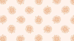 Light Brown Aesthetic Flowers Wallpaper