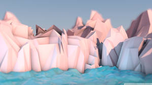 Light-colored Low Poly Mountains Wallpaper