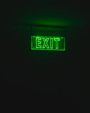 Light Green Aesthetic Exit Wallpaper