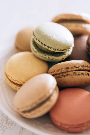 Light Macaroons Food Iphone Wallpaper