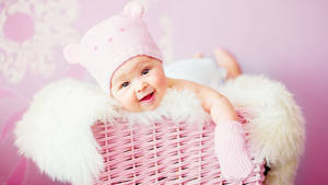 Light Pink Baby Photoshoot Wallpaper