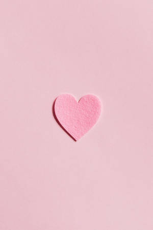 Light Pink Felt Heart Wallpaper
