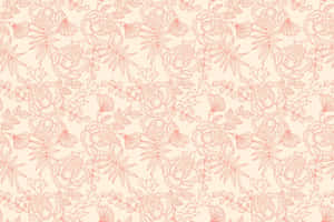 Light Pink Vintage Flower Pattern Wallpaper