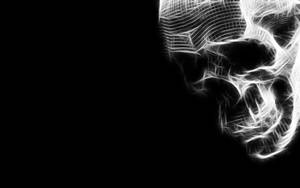 Light Skull Cool Black Wallpaper