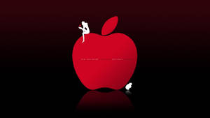 “light Yagami Tempted By Death Note Red Apple Cover” Wallpaper
