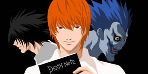 Light Yagami With L And Ryuk Wallpaper