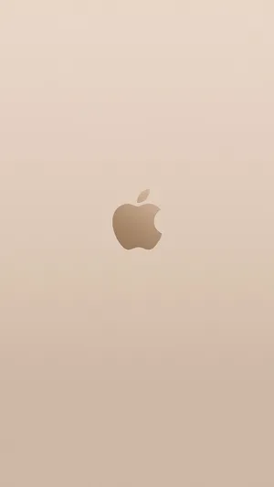 Light Yellow And Rose Gold Apple Phone Wallpaper