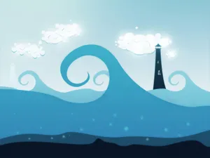 Lighthouse Graphic Art Wallpaper