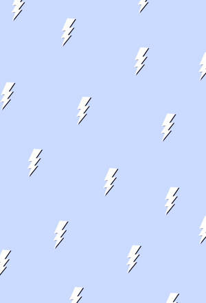 Lightning Bolts On A Blue Background Wallpaper
