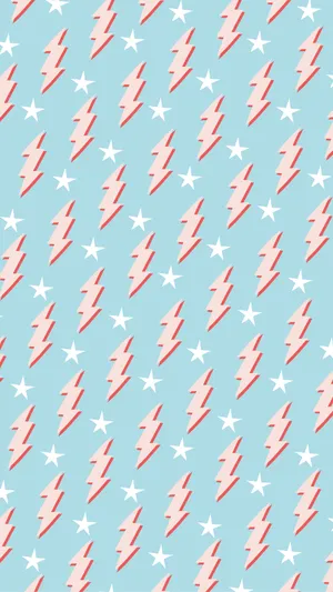 Lightning Bolts On A Blue Background Wallpaper