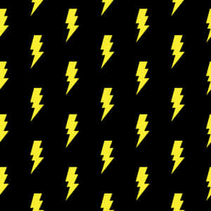 Lightning Bolts On Black Background Wallpaper