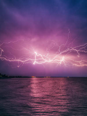 Lightning Dark Purple Iphone Wallpaper