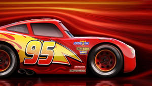 Lightning Mcqueen Showcasing His Slick Aerodynamics. Wallpaper