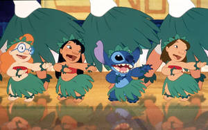 Lilo Stitch Hula Dancing Wallpaper