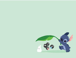 Lilo Stitch, Soot Sprites, And Chibi Totoro Wallpaper