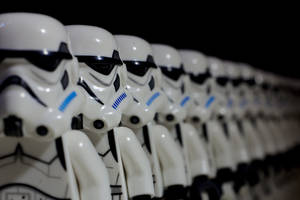 Line Of Lego Star Wars Stormtroopers Wallpaper