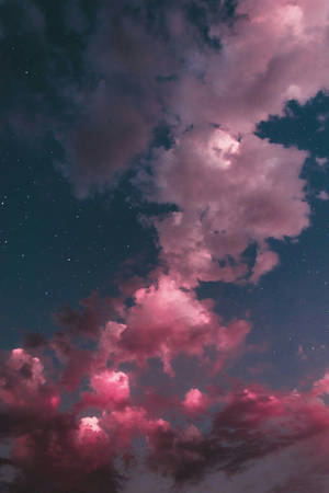 Lined Purple Clouds Wallpaper