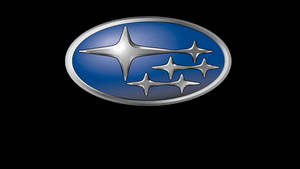 Lined Subaru Logo With Name Wallpaper