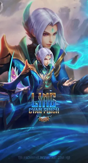 Ling Mobile Legends Cyan Finch Poster Wallpaper