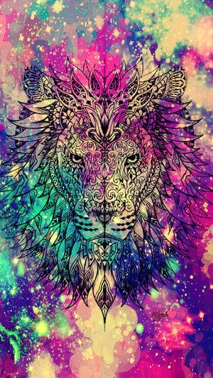 Lion Galaxy Mural Paint Wallpaper