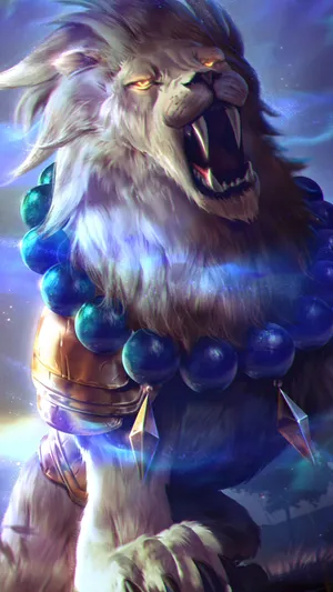 Lion Galaxy Vector Art Wallpaper