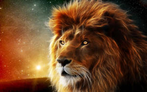 Lion King Close-up Digital Art Wallpaper