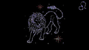 Lion Leo Zodiac Diamond Beads Wallpaper