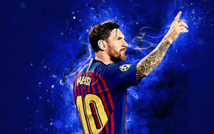 Lionel Messi 2020 Facing Back Sideways Wallpaper