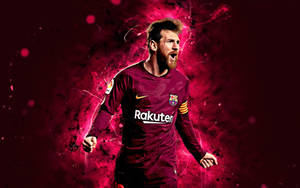 Lionel Messi 2020 Goal Celebration Wallpaper