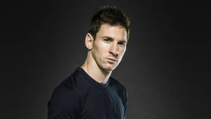 Lionel Messi Black Shirt Wallpaper