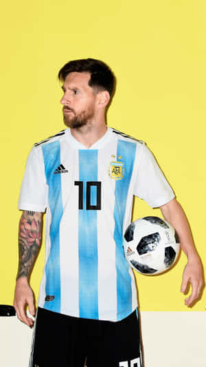 Lionel Messi Iphone Yellow Wallpaper