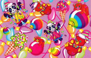 Lisa Frank Bear Stickers Wallpaper