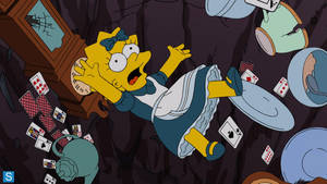 Lisa Simpson As Alice In Wonderland Wallpaper