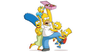 Lisa Simpson Fighting For Donuts Wallpaper