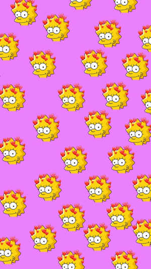 Lisa Simpson In Love Aesthetic Wallpaper