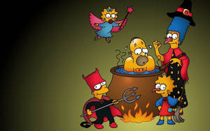 Lisa Simpson Witch Costume Wallpaper