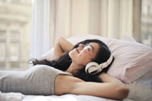 Listening To Relaxing Music Wallpaper